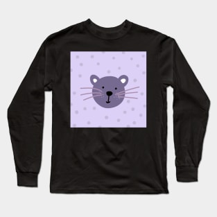 Mouse in purple color Long Sleeve T-Shirt